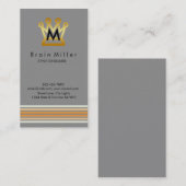 Carte De Visite Professionnel Plain Élégant Moderne Simple (Devant / Derrière)