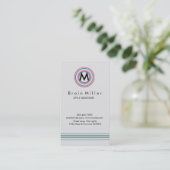 Carte De Visite Professionnel Plain Élégant Moderne Simple (Debout devant)