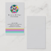 Carte De Visite Professionnel Plain Élégant Moderne Simple Hexagon (Devant / Derrière)