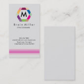 Carte De Visite Professionnel Plain Élégant Moderne Simple Hexagon (Devant / Derrière)