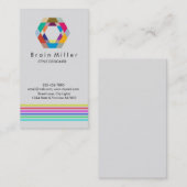 Carte De Visite Professionnel Plain Élégant Moderne Simple Hexagon (Devant / Derrière)