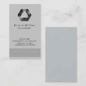 Carte De Visite Professionnel Plain Élégant Moderne Simple Hexagon (Devant / Derrière)