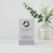Carte De Visite Professionnel Plain Élégant Moderne Simple Hexagon (Debout devant)