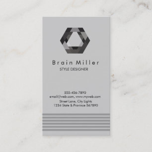Carte De Visite Professionnel Plain Élégant Moderne Simple Hexagon