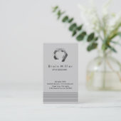 Carte De Visite Professionnel Plain Élégant Moderne Simple Hexagon (Debout devant)