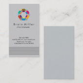 Carte De Visite Professionnel Plain Élégant Moderne Simple Hexagon (Devant / Derrière)