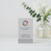 Carte De Visite Professionnel Plain Élégant Moderne Simple Hexagon (Debout devant)