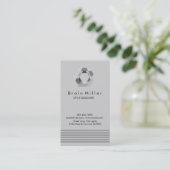 Carte De Visite Professionnel Plain Élégant Moderne Simple Hexagon (Debout devant)