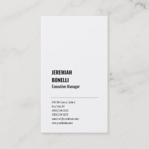 Carte De Visite Professionnel plain minimaliste moderne