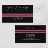 Carte de visite professionnel poli, Fuchsia (Devant / Derrière)