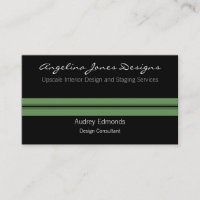 Carte de visite professionnel poli, Sage Green
