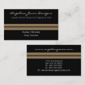 Carte de visite professionnel poli, Tan (Devant / Derrière)