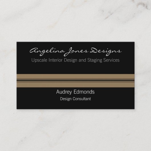 Carte de visite professionnel poli, Tan (Devant)