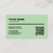 Carte de visite professionnel pour Entrepreneur (Dos)