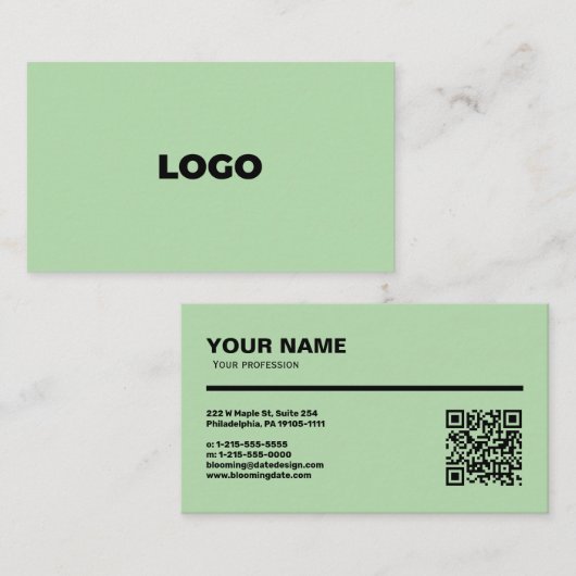 Carte de visite professionnel pour Entrepreneur (Devant / Derrière)