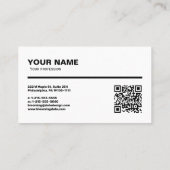 Carte de visite professionnel pour Entrepreneur (Dos)