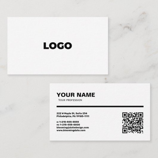 Carte de visite professionnel pour Entrepreneur (Devant / Derrière)