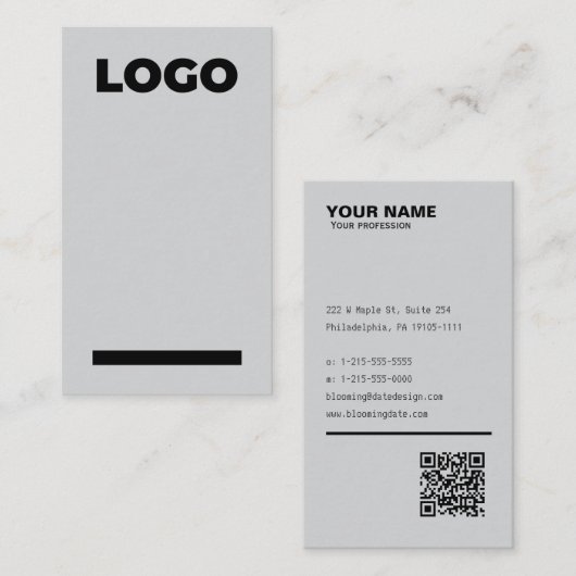 Carte de visite professionnel pour l'entrepreneur (Devant / Derrière)