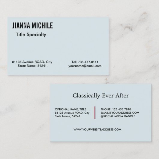 Carte De Visite Professionnel pour les petites entreprises et la m (Devant / Derrière)