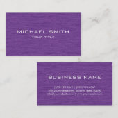 Carte de visite professionnel pourpre (Devant / Derrière)