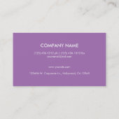 Carte De Visite Professionnel pourpre moderne et simple de (Dos)