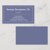 Carte de visite professionnel pourpre simple (Devant / Derrière)