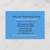 Carte de visite professionnel Preciver (Dos)