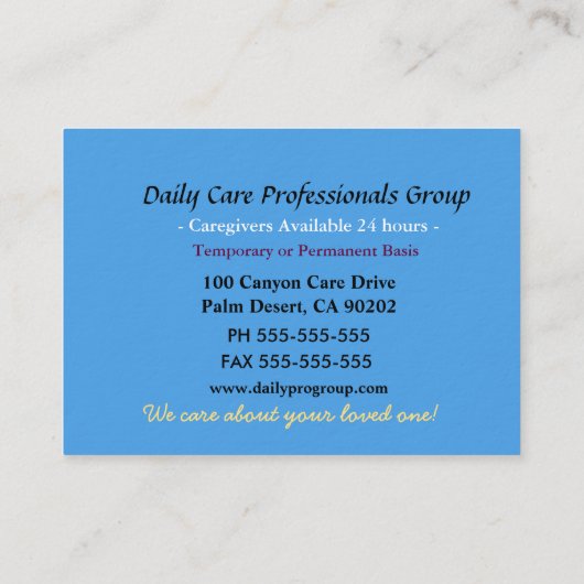 Carte de visite professionnel Preciver (Dos)