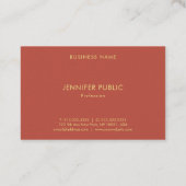 Carte De Visite Professionnel Premium Pearl Fini Moderne Élégant (Dos)