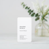Carte De Visite Professionnel Premium Silk Plain Moderne (Debout devant)