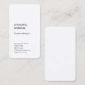 Carte De Visite Professionnel Premium Silk Plain Moderne (Devant / Derrière)