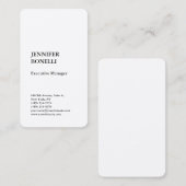 Carte De Visite Professionnel Premium Silk Plain Moderne (Devant / Derrière)
