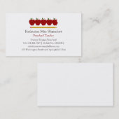 Carte De Visite Professionnel préscolaire de professeur (Devant / Derrière)