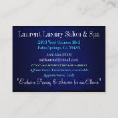 Carte De Visite Professionnel privé de regard fixe 3,5" x 2,5" (Dos)