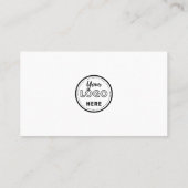 Carte De Visite Professionnel Qr Code Logo Moderne tendance Blanc (Dos)