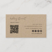 Carte De Visite Professionnel Qr Code Logo Moderne tendance Rustiq (Devant)