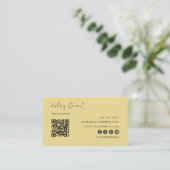 Carte De Visite Professionnel Qr Code Logo Moderne tendance Super (Debout devant)