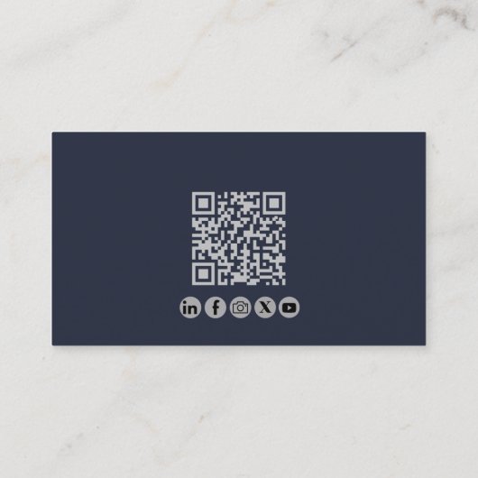 Carte De Visite Professionnel, QR Code & Social Media, Aviation, B (Dos)