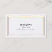 Carte De Visite Professionnel rayé de salle de Faux d'or de (Dos)