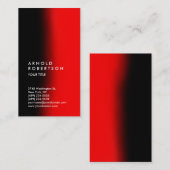 Carte de visite professionnel Red Black Chic (Devant / Derrière)