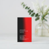 Carte de visite professionnel Red Black Chic (Debout devant)