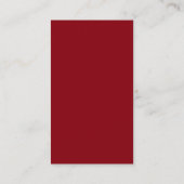Carte de visite professionnel Red Black Monogram (Dos)