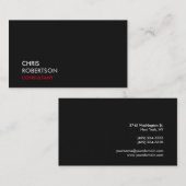 Carte de visite professionnel Red Black tendance (Devant / Derrière)