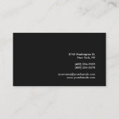 Carte de visite professionnel Red Black tendance (Dos)