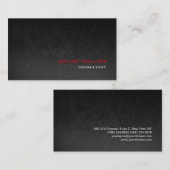 Carte De Visite Professionnel Red Grey Motif Moderne Élégant (Devant / Derrière)