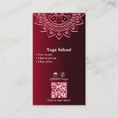 Carte de visite professionnel Red Mandala Yoga (Devant)