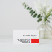 Carte de visite professionnel Red White tendance (Debout devant)