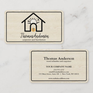 Carte De Visite Professionnel Réparateur de Maison Moderne Homme à