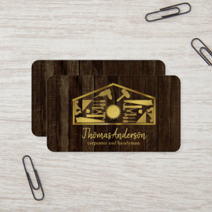 Carte De Visite Professionnel Réparateur de Maison Moderne Homme à