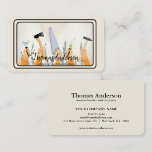 Carte De Visite Professionnel Réparateur de Maison Moderne Homme à